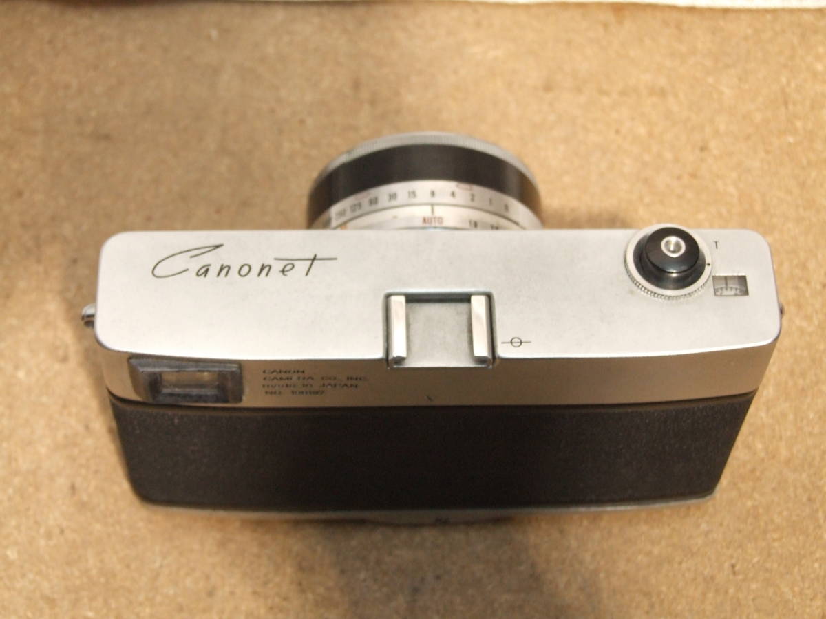 Canon キャノン Canonet フィルムカメラ ボディ レンズ 45mm 1:1.9 革ケース付 ジャンク_画像5