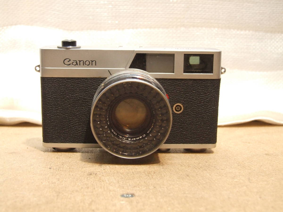 Canon キャノン Canonet フィルムカメラ ボディ レンズ 45mm 1:1.9 革ケース付 ジャンク_画像3