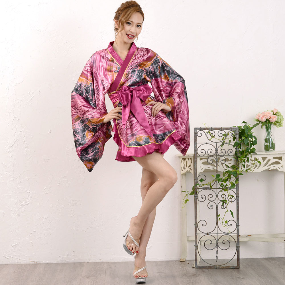  оборка Mini кимоно платье атлас мир рисунок костюм Dance .... цветок . костюмированная игра party kya палочки .m платье 