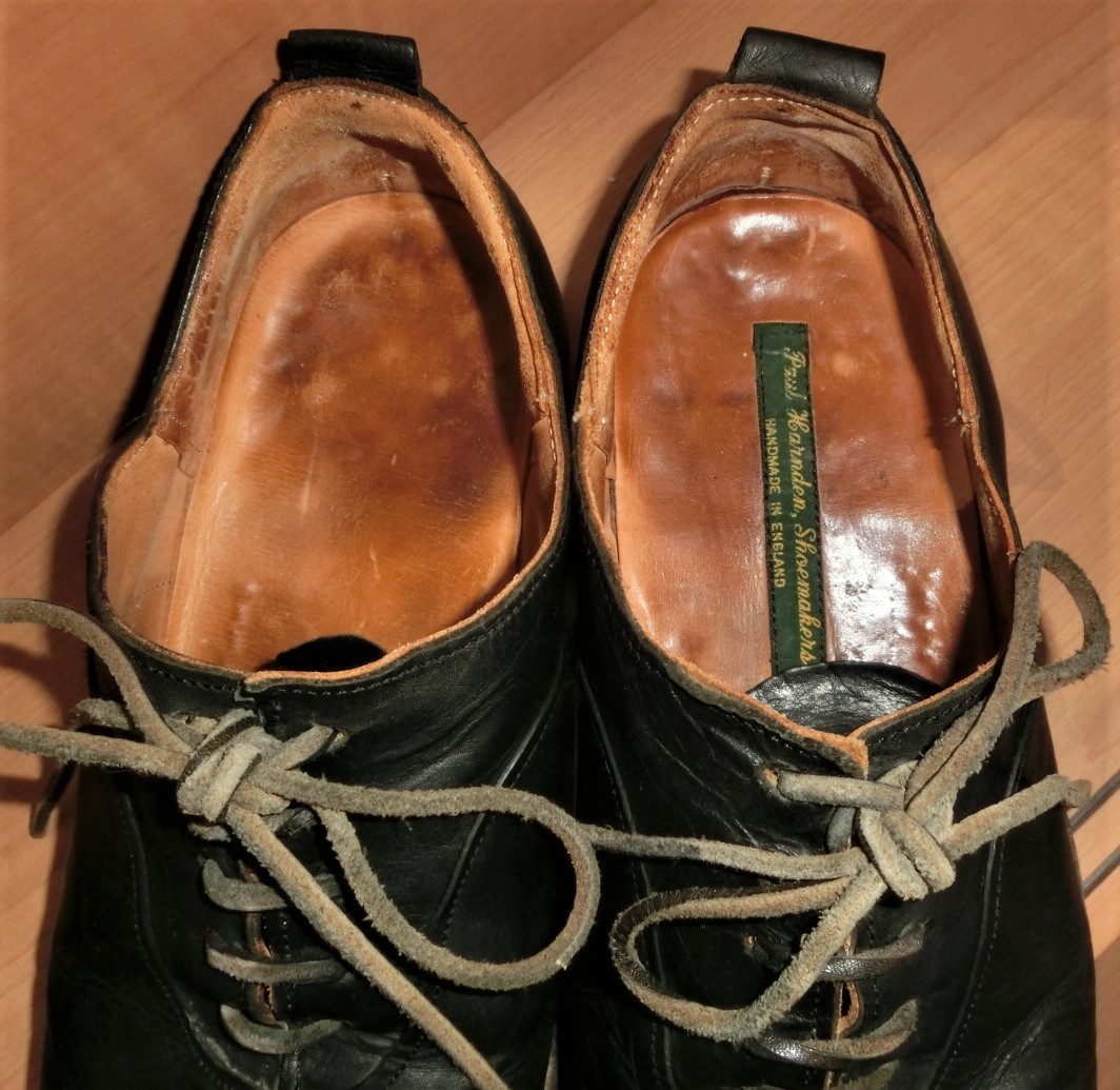 美品Paul Harndenポールハーデン　革靴ブラック黒レースアップ短靴ダービーシューズ本革PH牛革ブーツ28cm～28.5cm_画像4