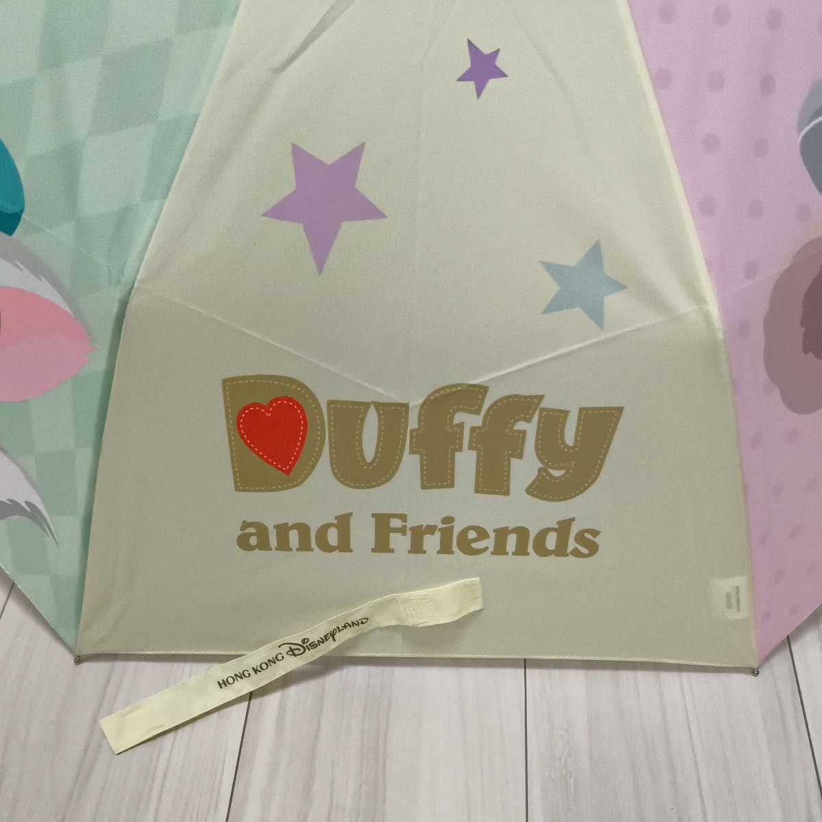 香港ディズニーランド ダッフィーフレンズ 折りたたみ傘 晴雨 香港ディズニーランド ダッフィーフレンズ 折りたたみ傘 晴雨
