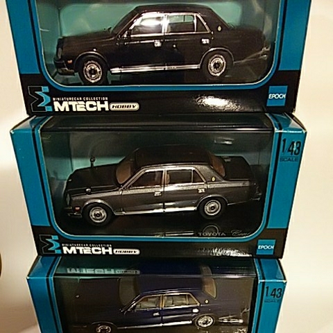 MTECH M Tec 1/43 Toyota Century [ black * gray * blue 3 pcs. set ]