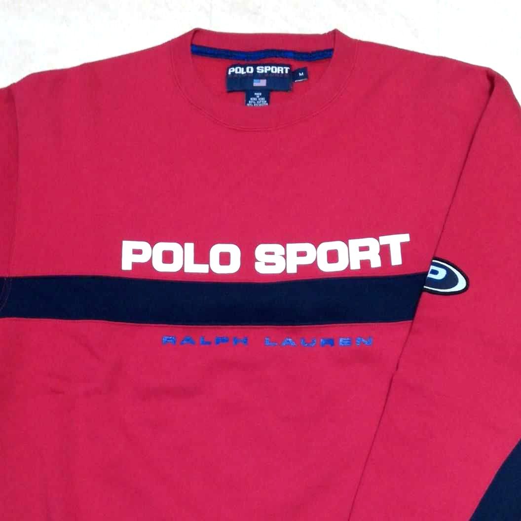 【美品】90's RALPH LAUREN  POLO SPORT ポロスポーツ スウェット トレーナー 裏起毛