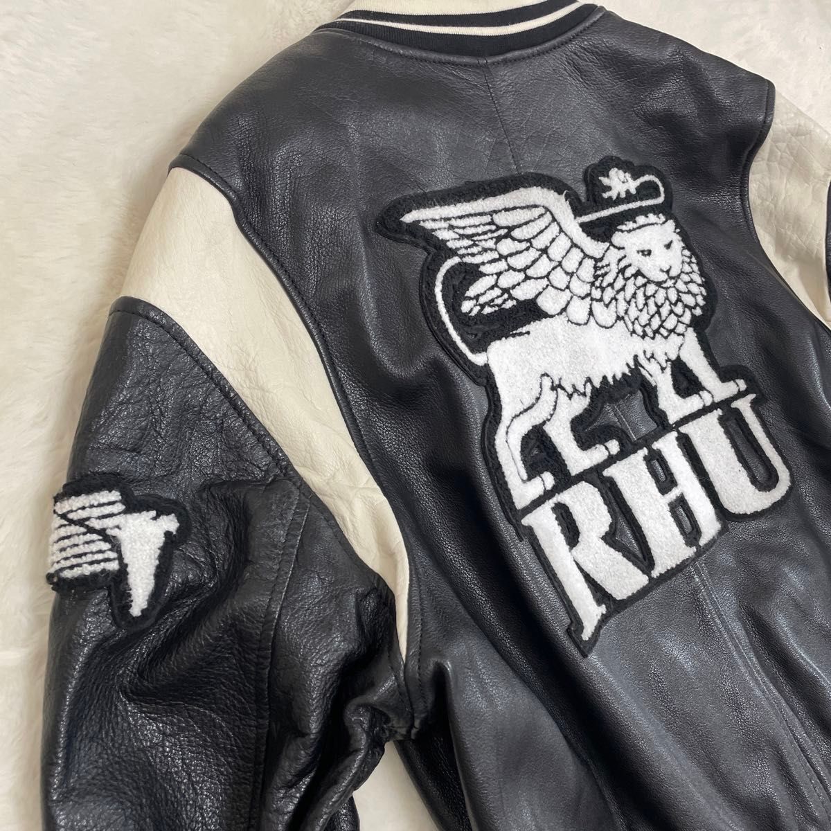 タグ付きZARA×RHUIGI ザラ×ルイージ レザー 本革 スタジャン タグ付きZARA×RHUIGI ザラ×ルイージ レザー 本革 スタジャン