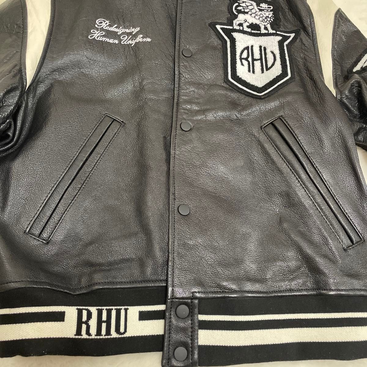 タグ付きZARA×RHUIGI ザラ×ルイージ レザー 本革 スタジャン タグ付きZARA×RHUIGI ザラ×ルイージ レザー 本革 スタジャン
