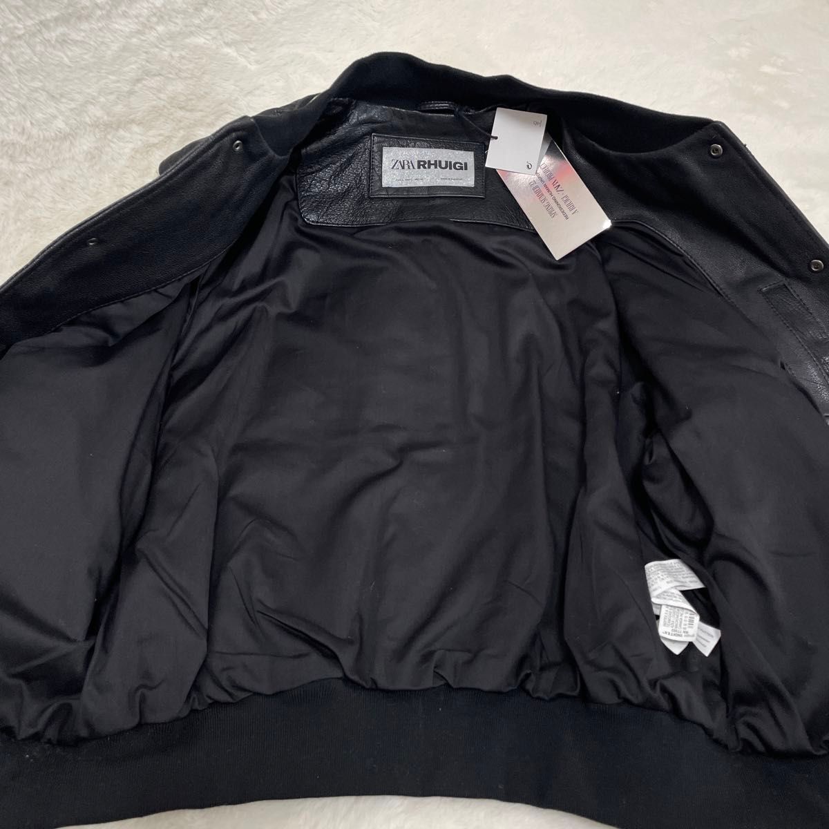 タグ付きZARA×RHUIGI ザラ×ルイージ レザー 本革 スタジャン タグ付きZARA×RHUIGI ザラ×ルイージ レザー 本革 スタジャン