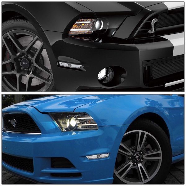  tax included after market front bumper marker side marker clear chrome left right set both sides minute 10-14y Mustang V6 V8 GT GT500 immediate payment stock goods 