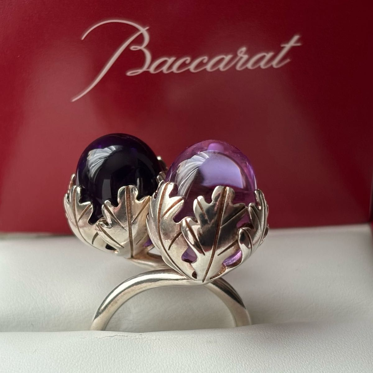Baccarat ミュルミュール・ダブル ピオニー&アメジストsilver925 Baccarat ミュルミュール・ダブル ピオニー&アメジストsilver925