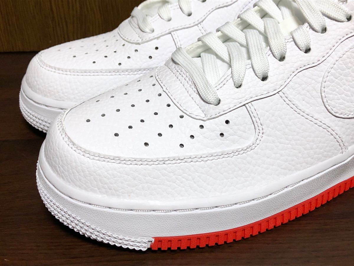 19年製 NIKE AIR FORCE 1 LO ナイキ エアフォース ハバネロ ローカット AF1 SWOOSH 【AO2409-101】WHITE LEATHER ホワイト レザー 白 US8_画像4