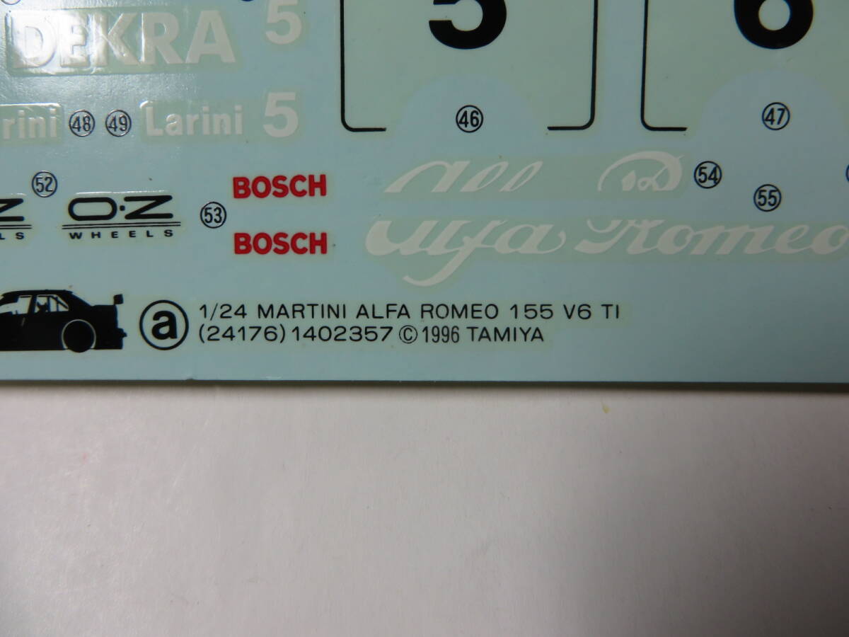  Tamiya 1/24 Alpha Romeo 155 V6 TI maru tea ni attached. decal * junk treatment!!