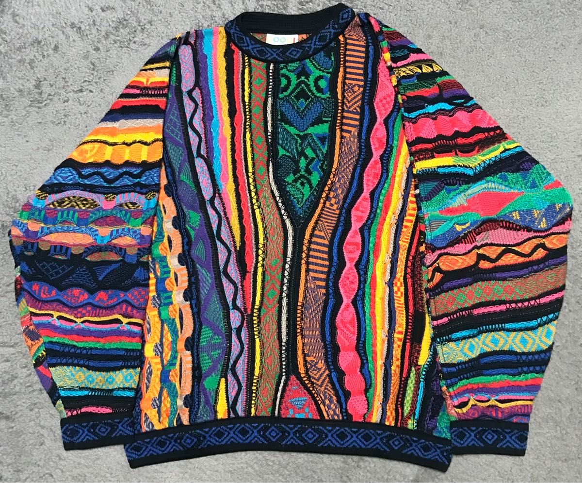 激レア】COOGI クージー 3Dニット ウール マルチカラー 1点物 激レア】COOGI クージー 3Dニット ウール マルチカラー 1点物