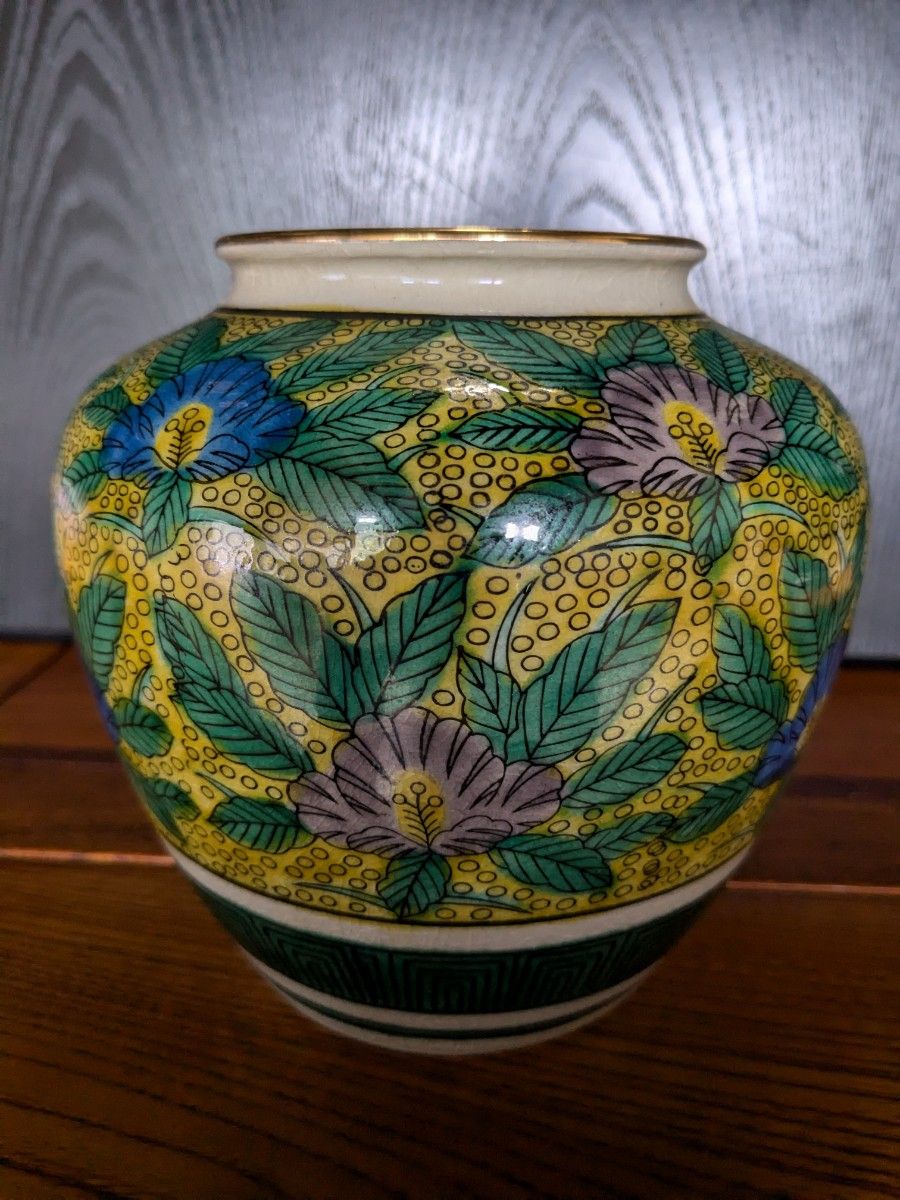 九谷焼 壺 九谷焼 壺 骨董品(九谷焼 花器 花瓶 壺 陶器 骨董品|Yahoo
