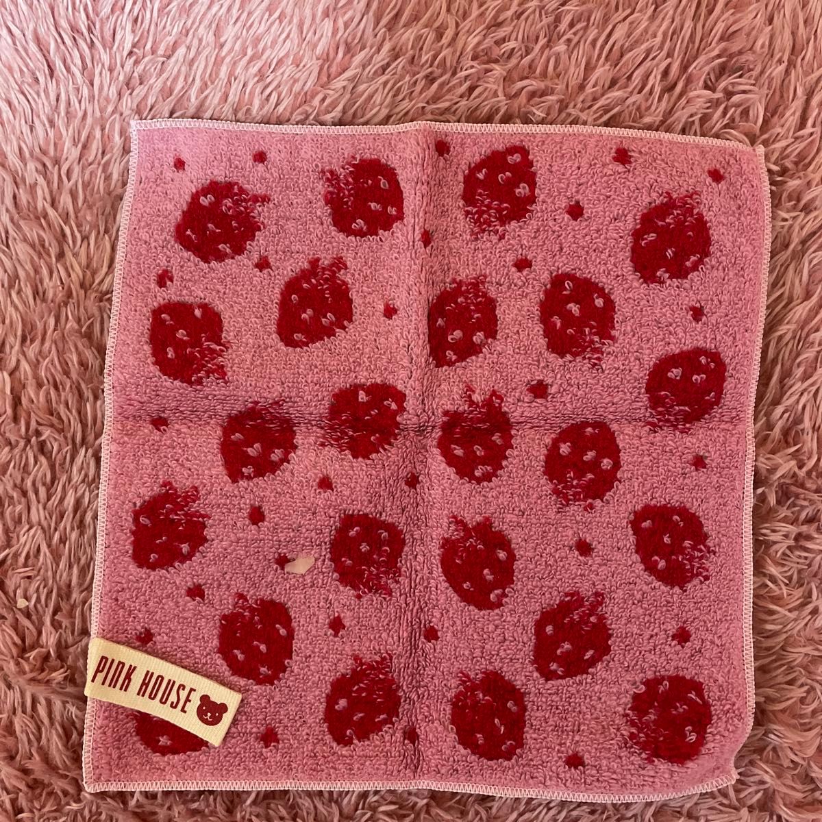 タグ付き 新品未使用】PINK HOUSE ピンクハウス タオルハンカチ タグ付き 新品未使用】PINK HOUSE ピンクハウス タオルハンカチ