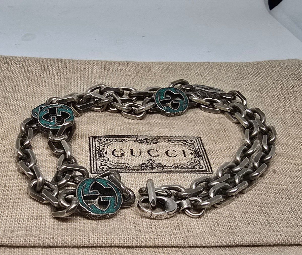 超レア廃盤美品】GUCCI インターロッキングG グリーン 超レア廃盤美品】GUCCI インターロッキングG グリーン