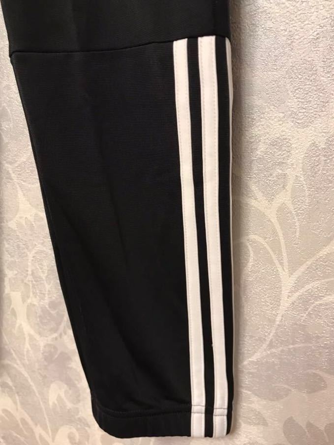  tag equipped * adidas Adidas Junior jersey top and bottom set black 150.* child Parker trousers pants Logo 