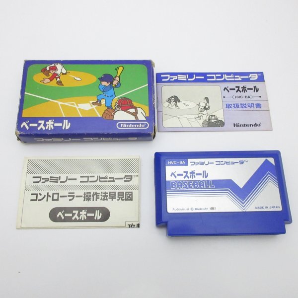 ★何点でも送料１８５円★ ベースボール Baseball 初期箱・説明書 K5 ファミコン ソフト 即発送 FC 動作確認済み