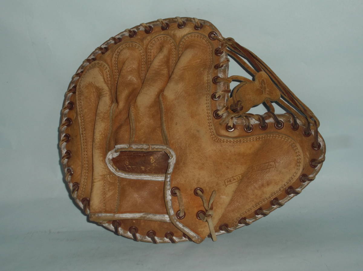 【海外 正規品】 アンティーク野球グローブ キャッチャーミット MACGREGOR 記念グローブ