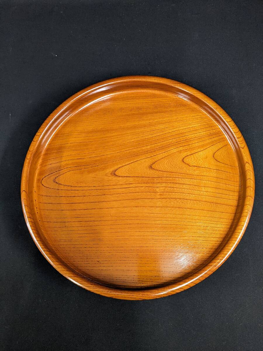 W978 新品未使用 本欅刳貫丸盆 木曽漆器 龍門堂/100(木工、竹 W978 新品未使用 本欅刳貫丸盆 木曽漆器 龍門堂/100(木工、竹