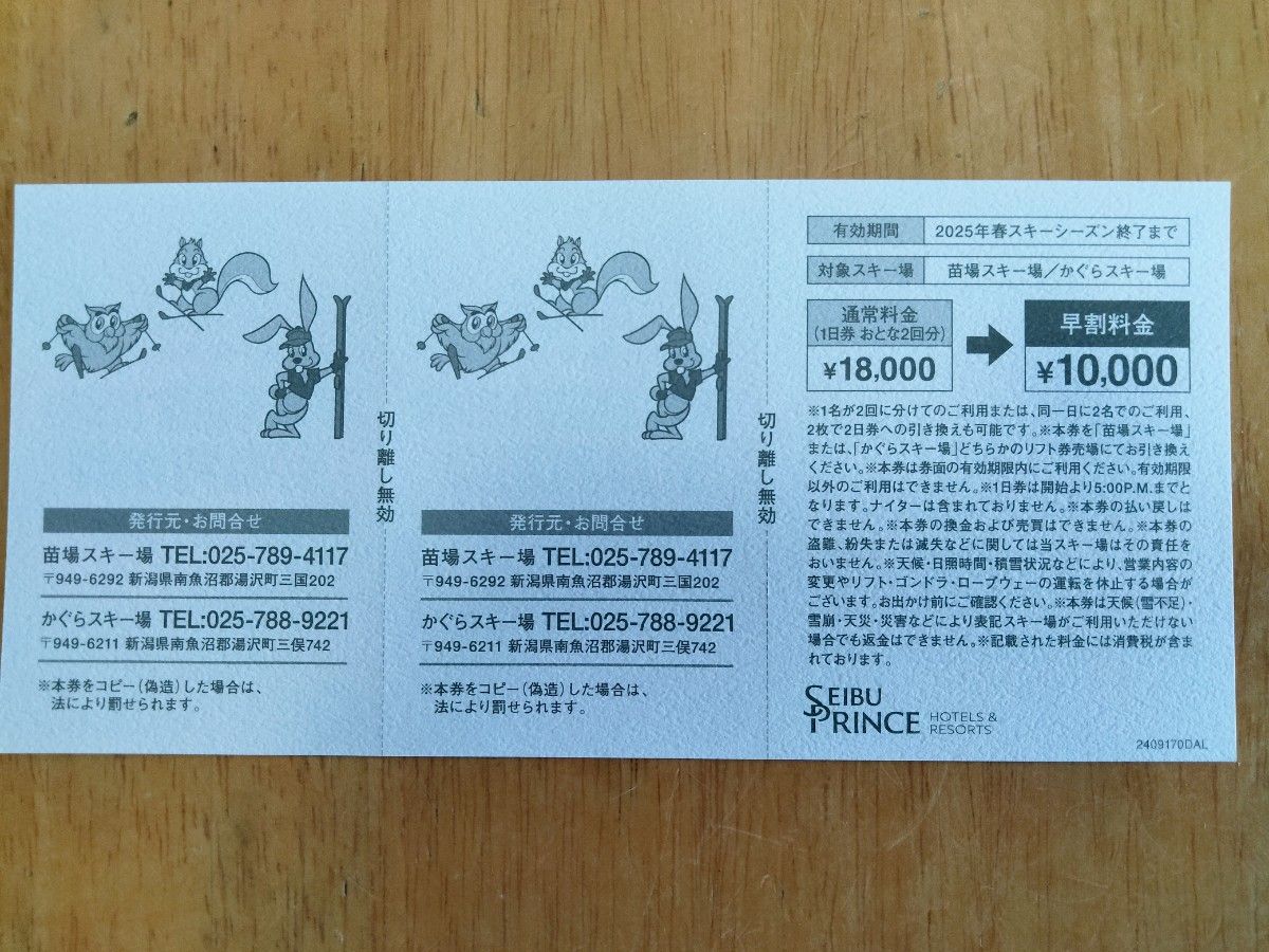 かぐらスキー場 苗場スキー場 早割リフト1日券 Mt naeba共通 4 かぐらスキー場 苗場スキー場 早割リフト1日券 Mt naeba共通 4