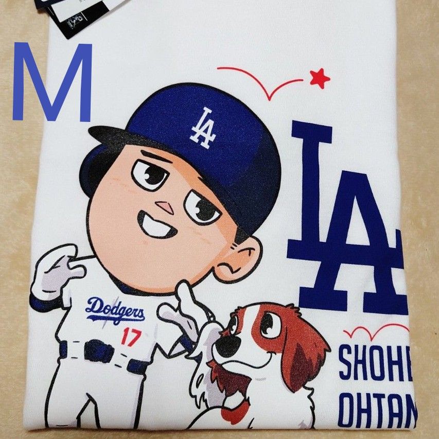 新品 大谷翔平選手×デコピン ヘッド・バンプ Tシャツ М 新品 大谷翔平選手×デコピン ヘッド・バンプ Tシャツ М