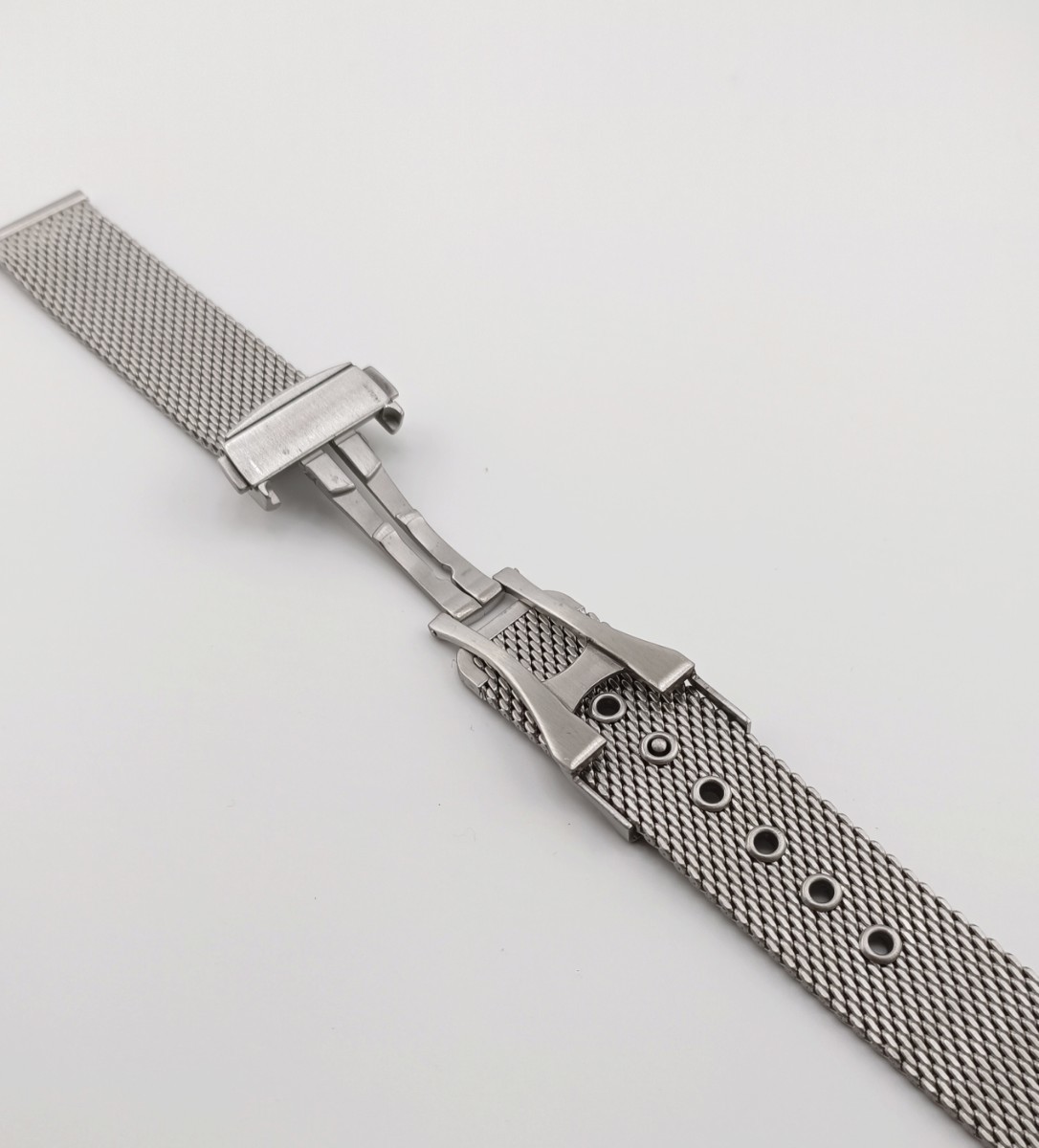 20mm メッシュ ブレスレット シルバー クイックバネ棒 社外品 20mm メッシュ ブレスレット シルバー クイックバネ棒 社外品