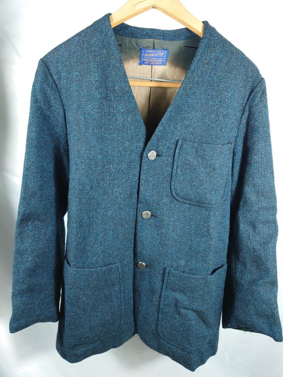 VINTAGE 40's 50s usa PENDLETON ペンドルトン ノーカラー VINTAGE 40's 50s usa PENDLETON ペンドルトン ノーカラー