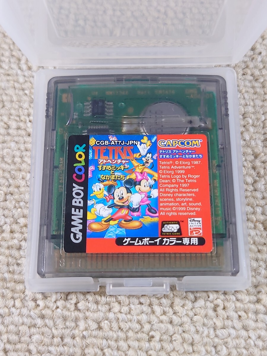 テトリスアドベンチャー すすめミッキーとなかまたち プラケース付 動作確認済み ゲームボーイカラー ソフト GBC 何本でも送料２３０円！