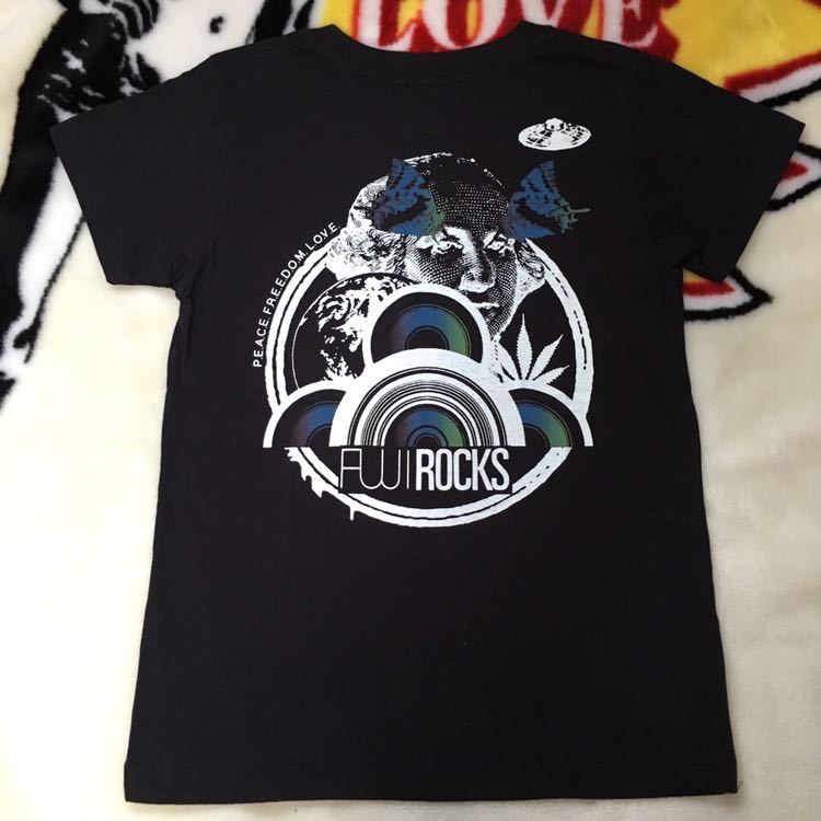 Озон Рок × Фудзи Рок Коллаборация Футболка Принт Карман Логотип Вышивка Официальная живая футболка Группа T Rock T