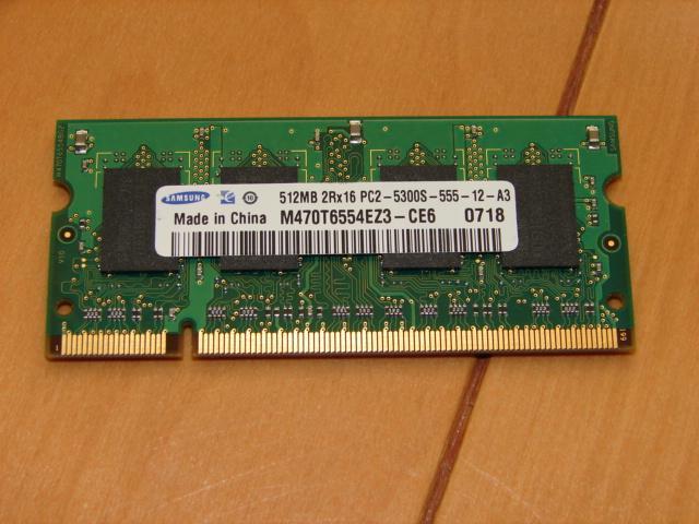 SO-DIMM 512MBx1 DDR2 PC2-5300 CL5.0(Samsung)_画像1