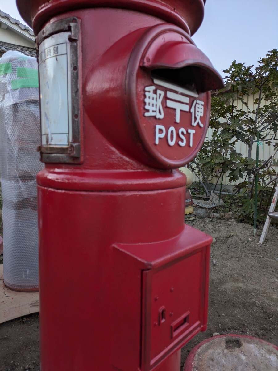73年前の1号丸型ポスト 鍵有り 郵便ポスト 綺麗です 昭和レトロ 73年前の1号丸型ポスト 鍵有り 郵便ポスト 綺麗です 昭和レトロ