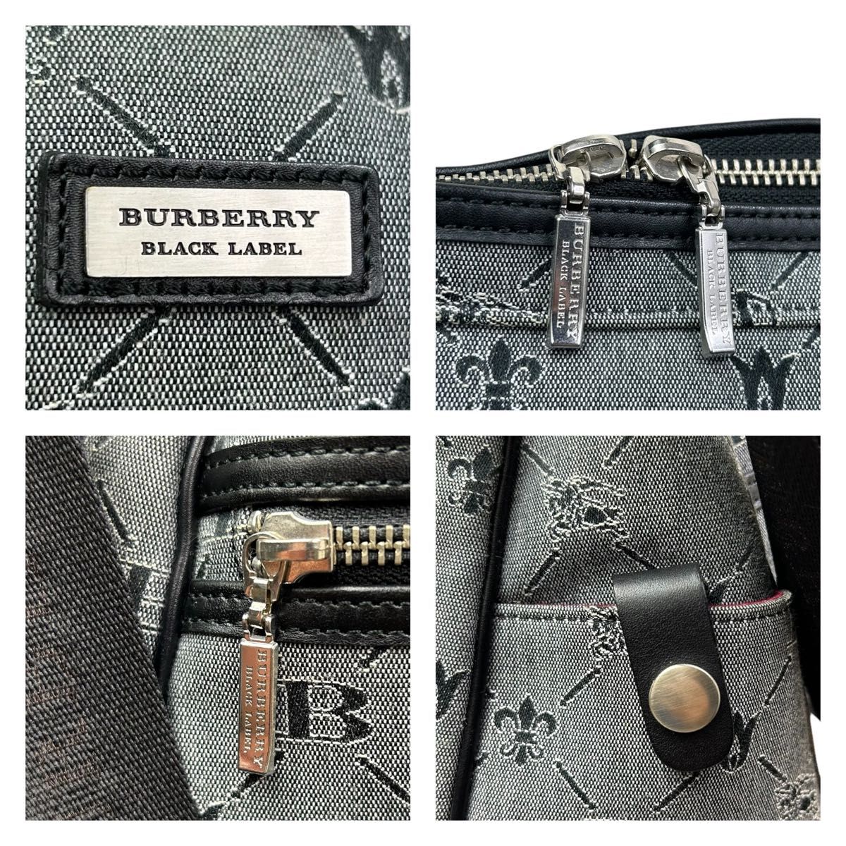 美品 BURBERRY BLACK LABEL ショルダーバッグ 総柄 希少 美品 BURBERRY BLACK LABEL ショルダーバッグ 総柄 希少