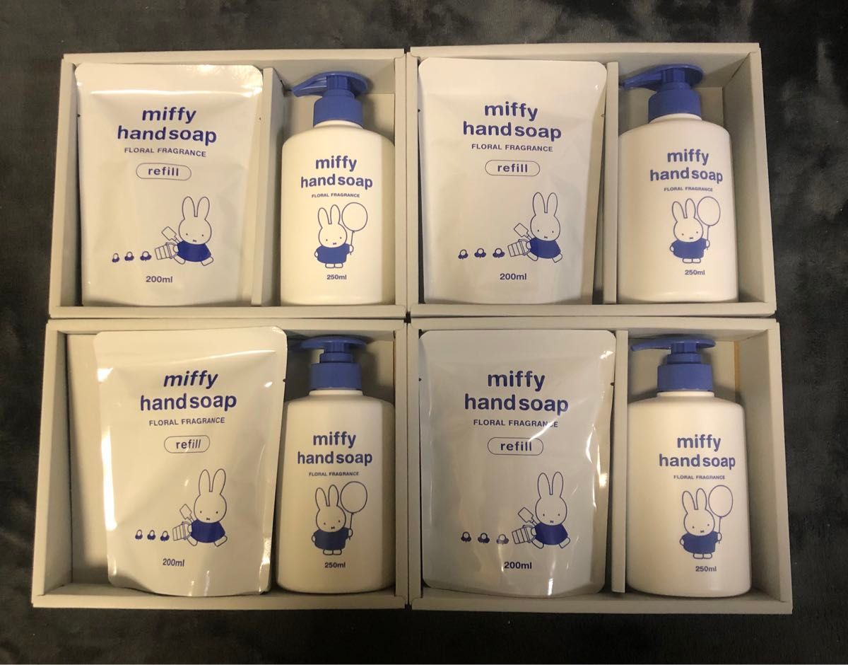 miffy ミッフィー ハンドソープギフトセット　薬用ハンドソープ 250ml・薬用ハンドソープ（詰替）200ml  ×4箱セット