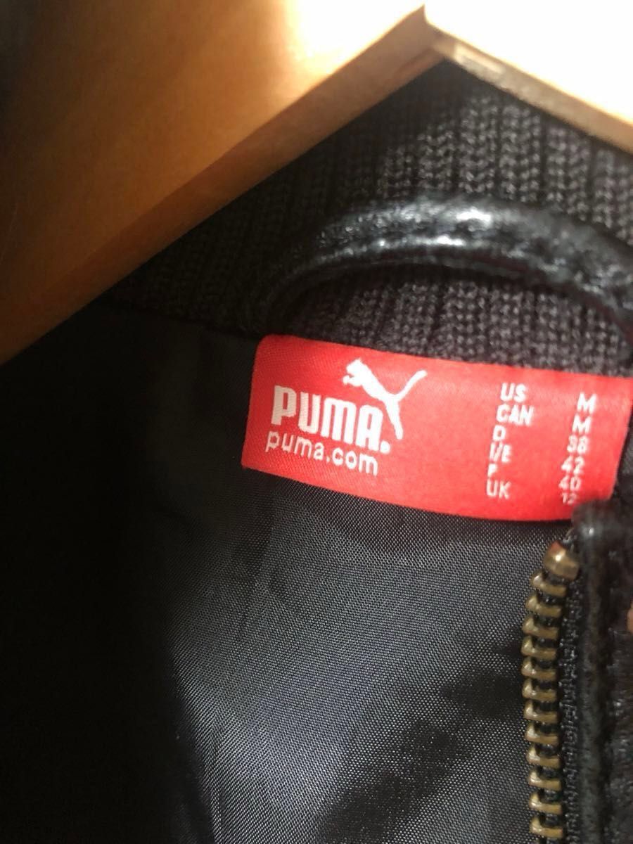 レザージャケット ブラック ブルゾン puma プーマ ラムレザー M レザージャケット ブラック ブルゾン puma プーマ ラムレザー M