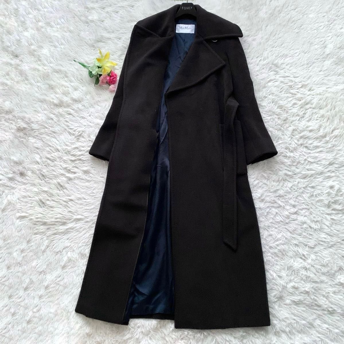 新品タグ付き♪Max Mara MARELLA ベルト付きフーデットロングコート 新品タグ付き♪Max Mara MARELLA ベルト付きフーデットロングコート