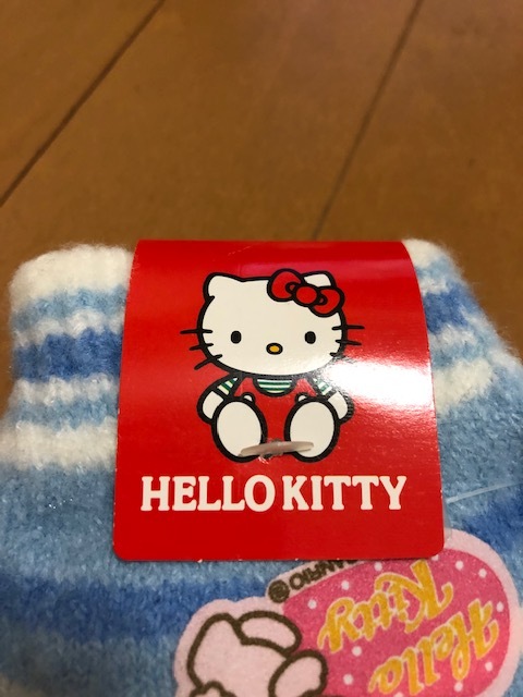  новый товар, детский. перчатки, Sanrio, Hello Kitty, рост рост вязаный перчатки *880 иен быстрое решение * стоимость доставки 140 иен ~ сделано в Японии 