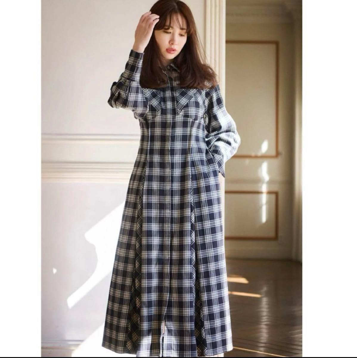 herlipto ハーリップトゥ チェック柄 シャツワンピース|Yahoo herlipto ハーリップトゥ チェック柄 シャツワンピース|Yahoo