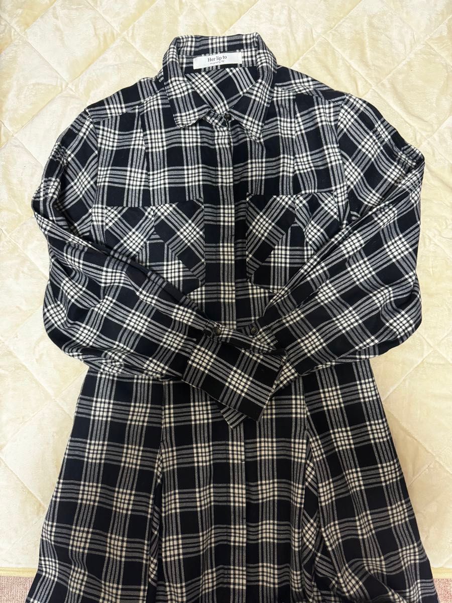 herlipto ハーリップトゥ チェック柄 シャツワンピース|Yahoo herlipto ハーリップトゥ チェック柄 シャツワンピース|Yahoo