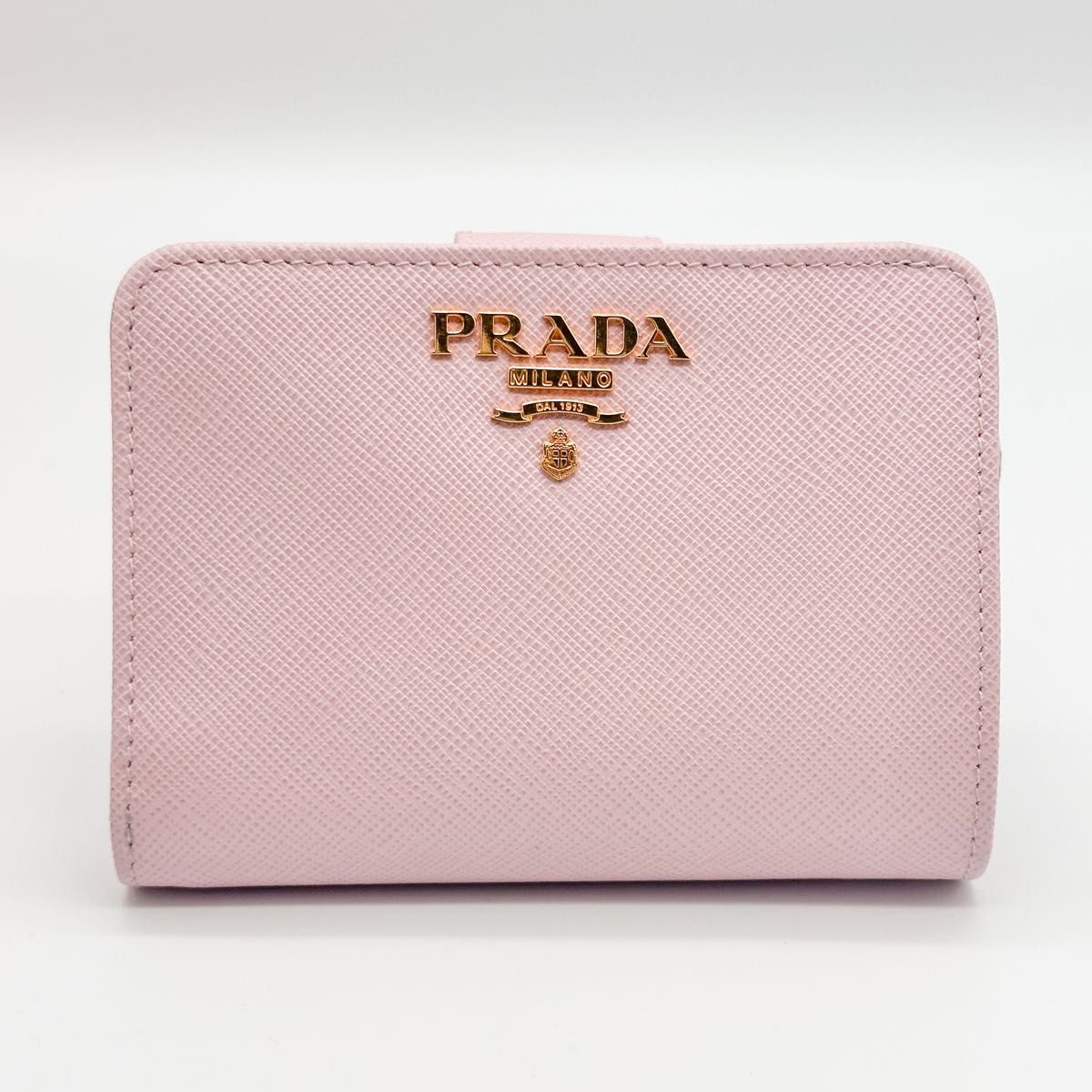 PRADA プラダ 二つ折り財布 ピンク サフィアーノ コンパクト PRADA プラダ 二つ折り財布 ピンク サフィアーノ コンパクト
