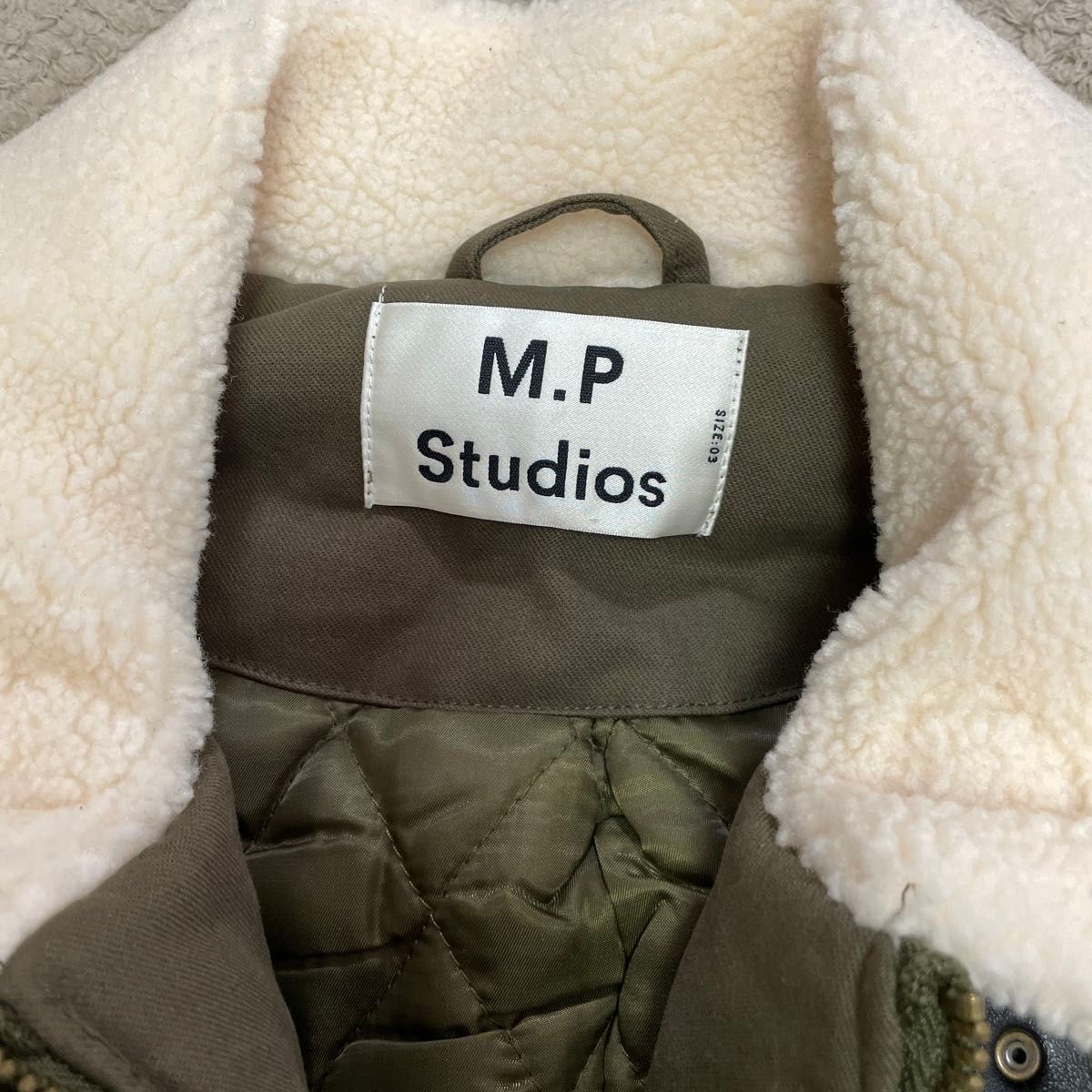 M P Studios メンズアウター ビッグシルエットフェイクボア M P Studios メンズアウター ビッグシルエットフェイクボア