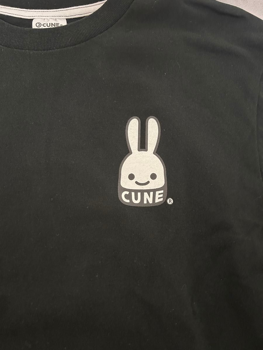 CUNE L/S Tee CUNEウサギ ブラック M キューン ウサギ ロンT T CUNE L/S Tee CUNEウサギ ブラック M キューン ウサギ ロンT T