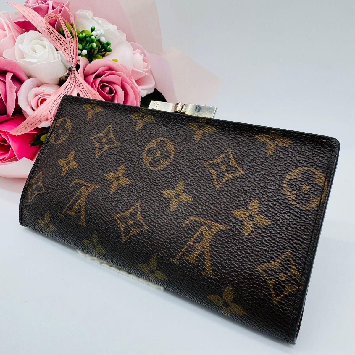 LOUIS VUITTON ルイヴィトン モノグラム がま口 二つ折り財布 長 LOUIS VUITTON ルイヴィトン モノグラム がま口 二つ折り財布 長