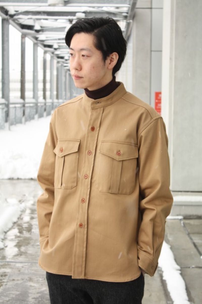BONCOURA CPO SHIRTS バンドカラーシャツ ボンクラ 長袖 CPO BONCOURA CPO SHIRTS バンドカラーシャツ ボンクラ 長袖 CPO