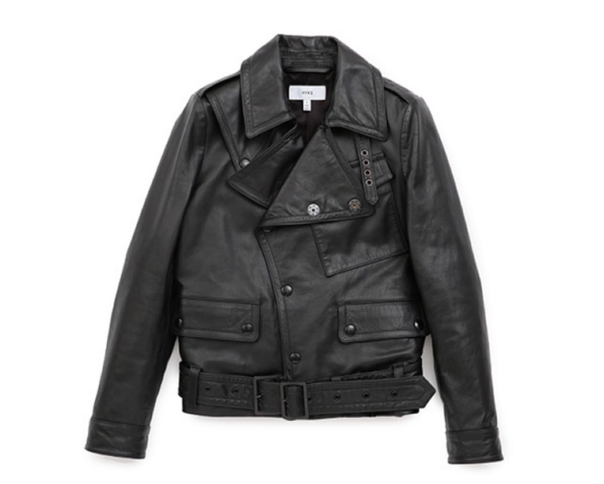 HYKE モーターサイクル ジャケット レザー ライダース green HYKE モーターサイクル ジャケット レザー ライダース green