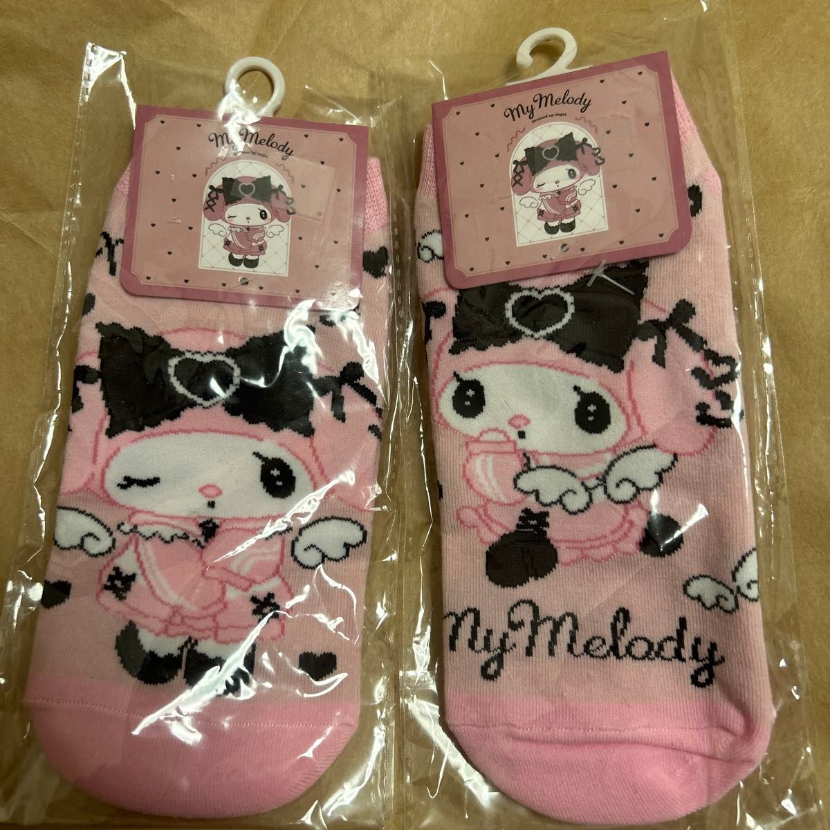 新品2種マイメロ おめかし天使ソックス靴下socksサンリオ sanrio 新品2種マイメロ おめかし天使ソックス靴下socksサンリオ sanrio