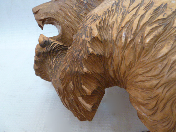 ◆完全ジャンク◆ 熊の置物◆ 一峰◆ 34㎝◆ 北海道 アイヌ 工芸品◆_画像8