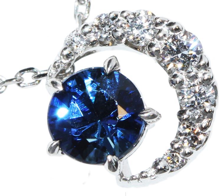 即決 美品 スタージュエリー プラチナ サファイア ダイヤモンド ネックレス　Pt950 定価16万 ブルーサファイア　サファイヤ　ジュエリー