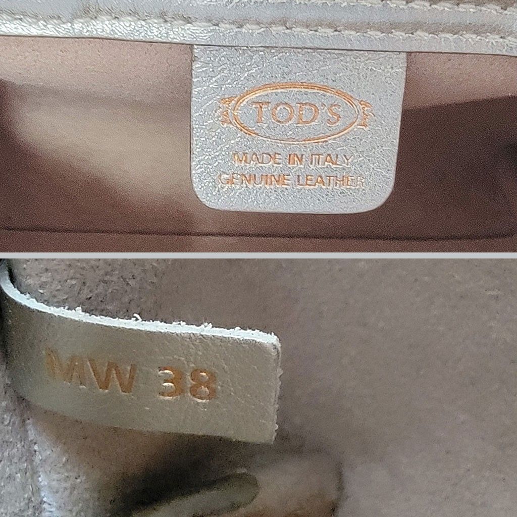 TOD'Sトッズ レザー2WAYウエーブバッグスタッズゴールドミニ TOD'Sトッズ レザー2WAYウエーブバッグスタッズゴールドミニ
