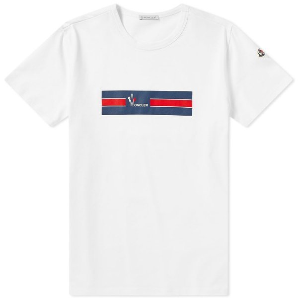 送料込み　国内正規品 モンクレール Tシャツ メンズ モンクレール ロゴretro box logo tee White　Sサイズホワイト白
