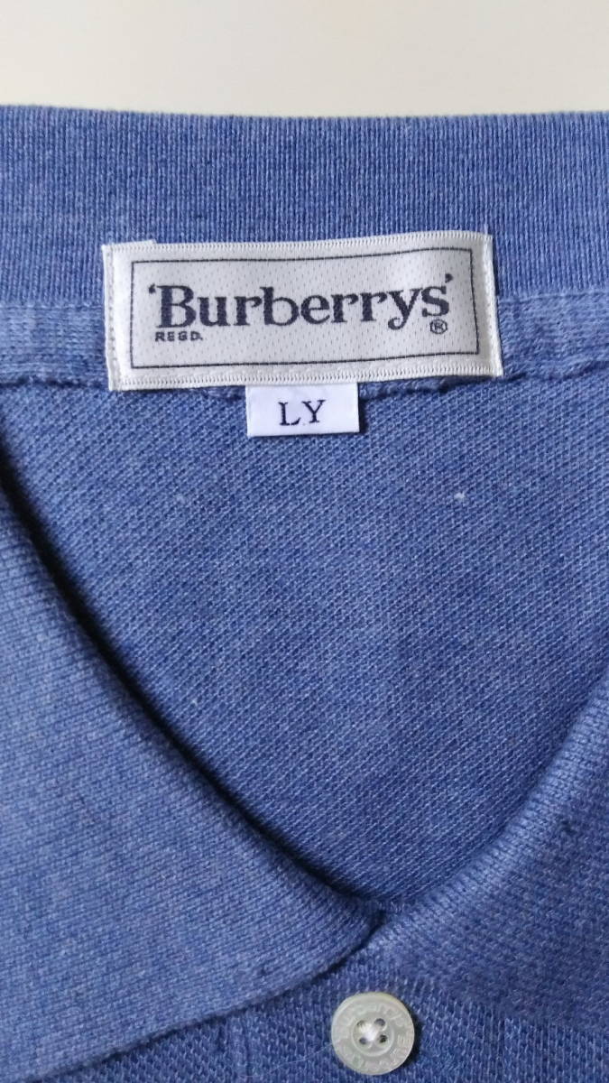 【新品未使用】Burberrys` メンズ半袖紺色ポロシャツ LYサイズ_画像3