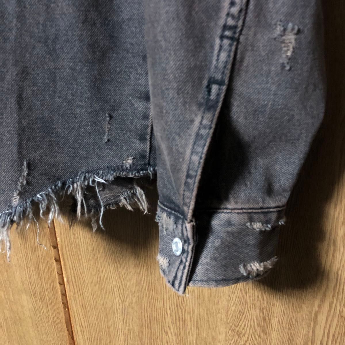 4/9 値下げ【ZARA 】オーバーダイ デニムシャツジャケット 4/9 値下げ【ZARA 】オーバーダイ デニムシャツジャケット
